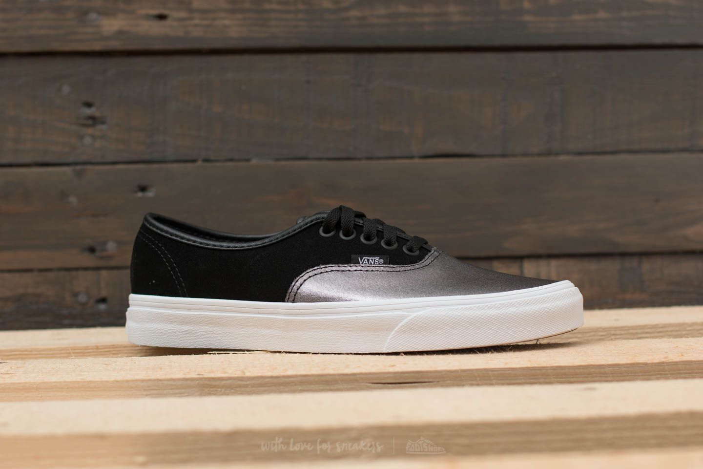 Men s shoes Vans Authentic 2 Tone Metallic Black True White