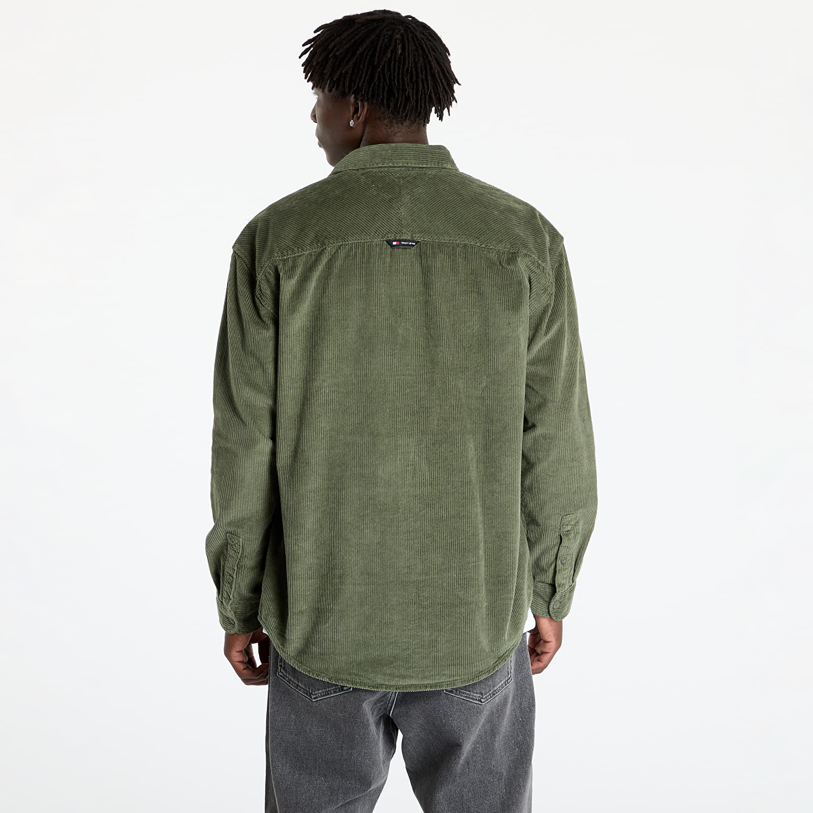Camicie uomo Tommy Jeans Corduroy Relaxed Fit Shirt Green
