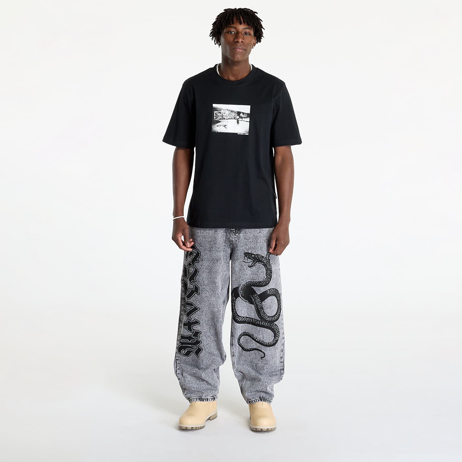 T-skjorter for menn Wasted Paris Happy When It Rains T-Shirt Black