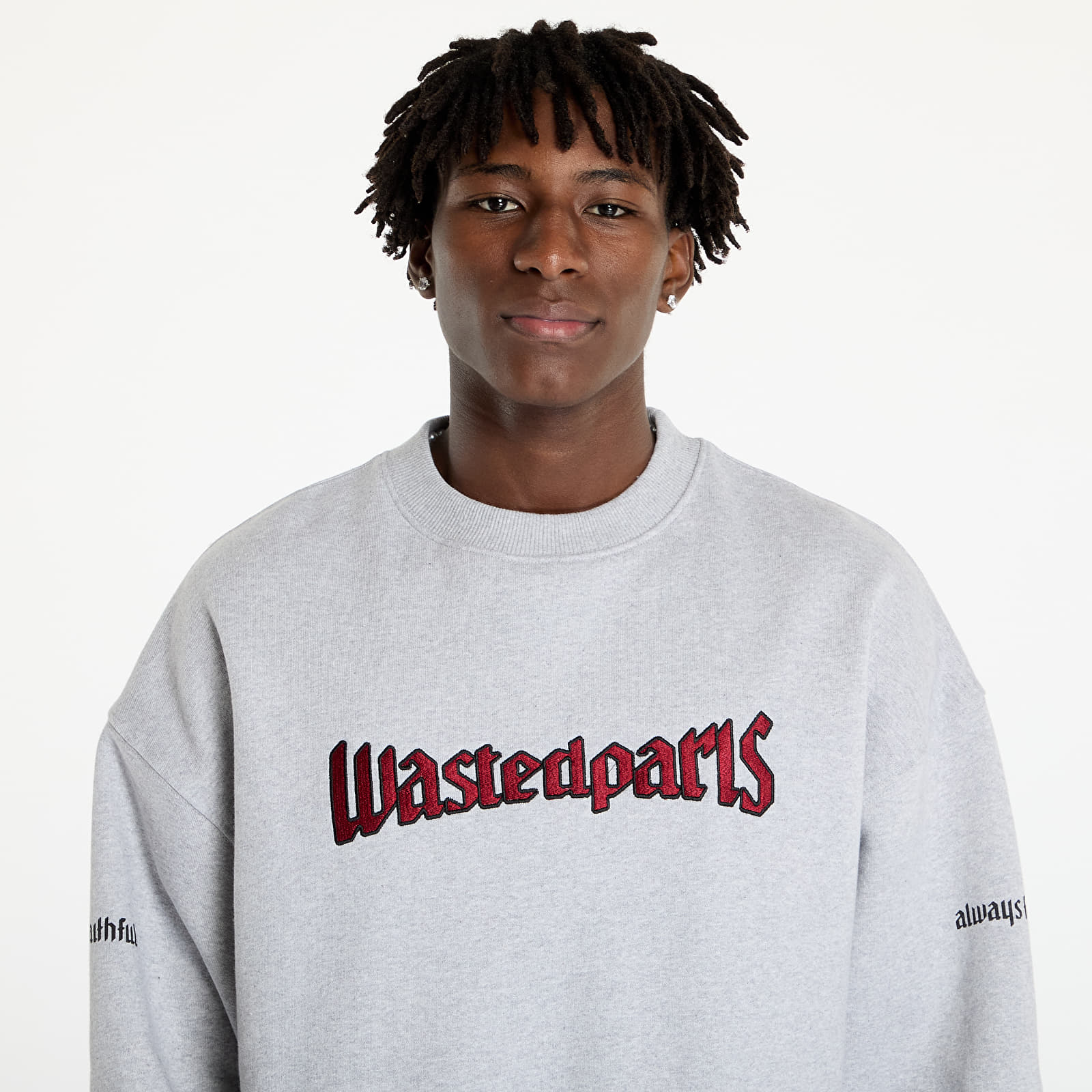 Men's hoodies Wasted Paris United Crew Neck Ash Grey