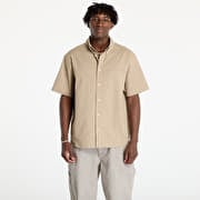 Nike Life Men's Short-Sleeve Seersucker Button-Down Shirt Khaki/ Khaki