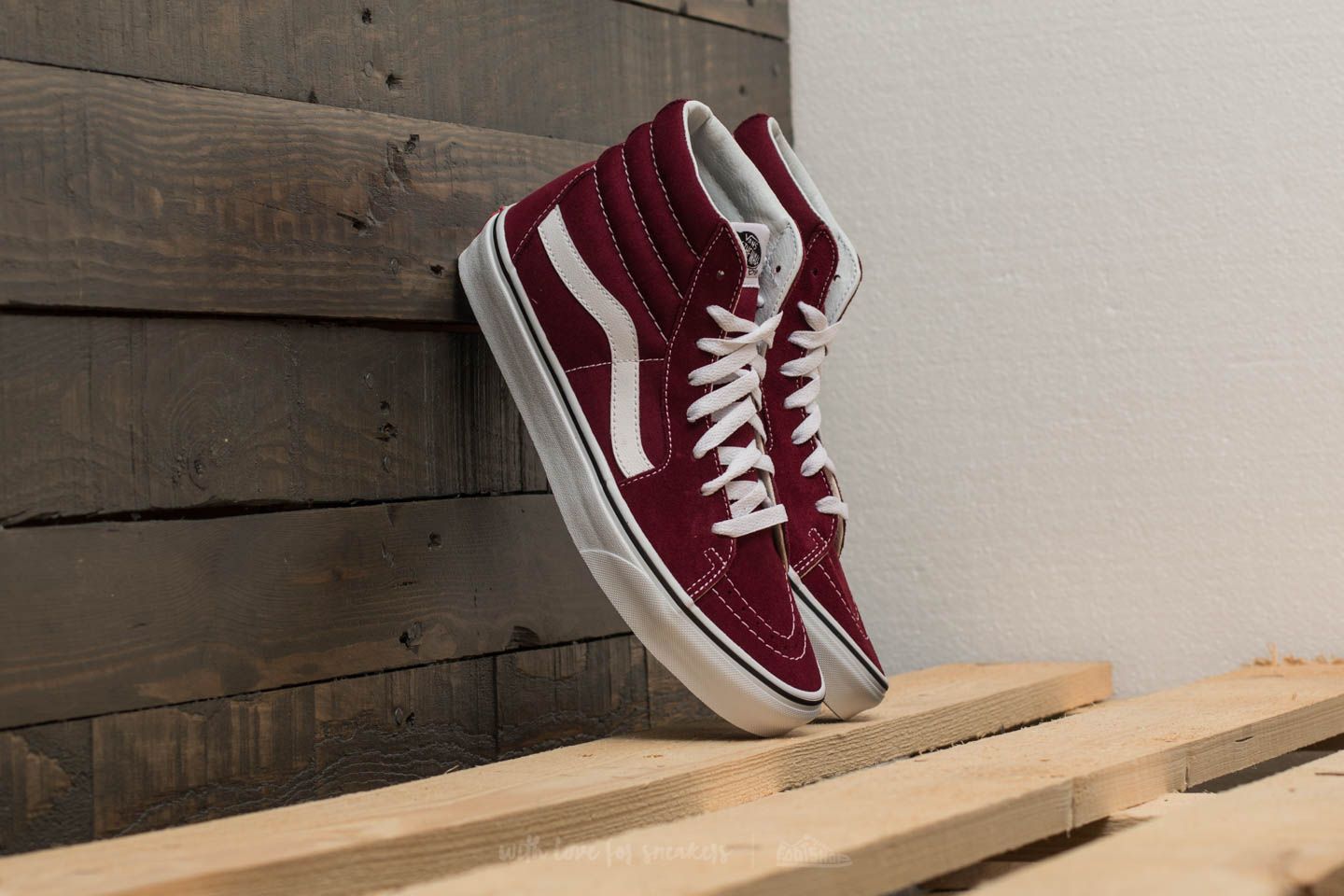 All maroon shop sk8 hi vans