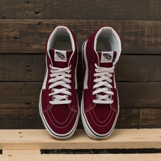 Burgundy sk8 hi's cheap