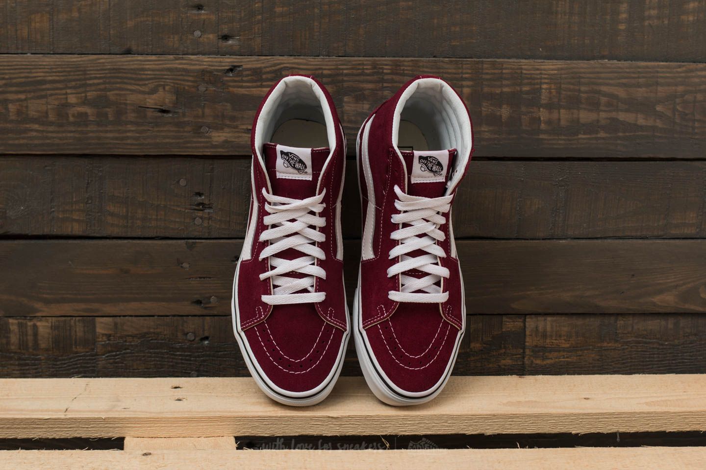 Férfi cipők Vans SK8-Hi Burgundy/ True White