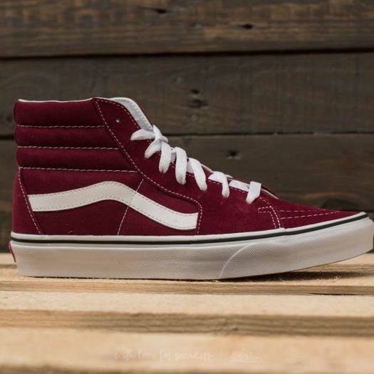 Men s shoes Vans SK8 Hi Burgundy True White Footshop