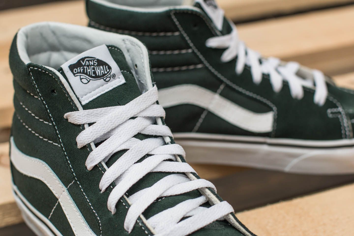 Vans sk8 hi scarab true white top
