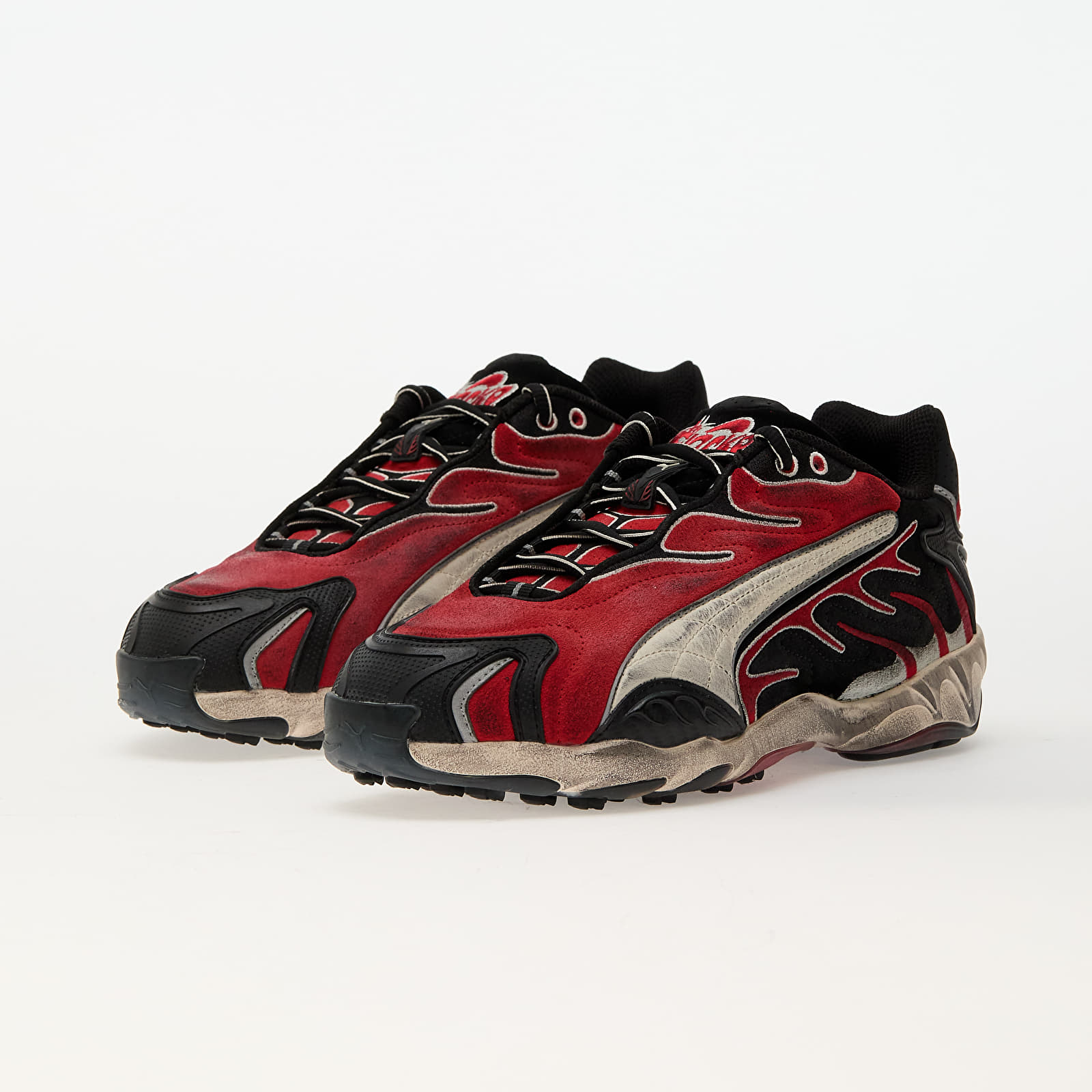Pánské tenisky a boty Puma x A$AP ROCKY Inhale Distressed Puma Black/ Pop  Red | Footshop