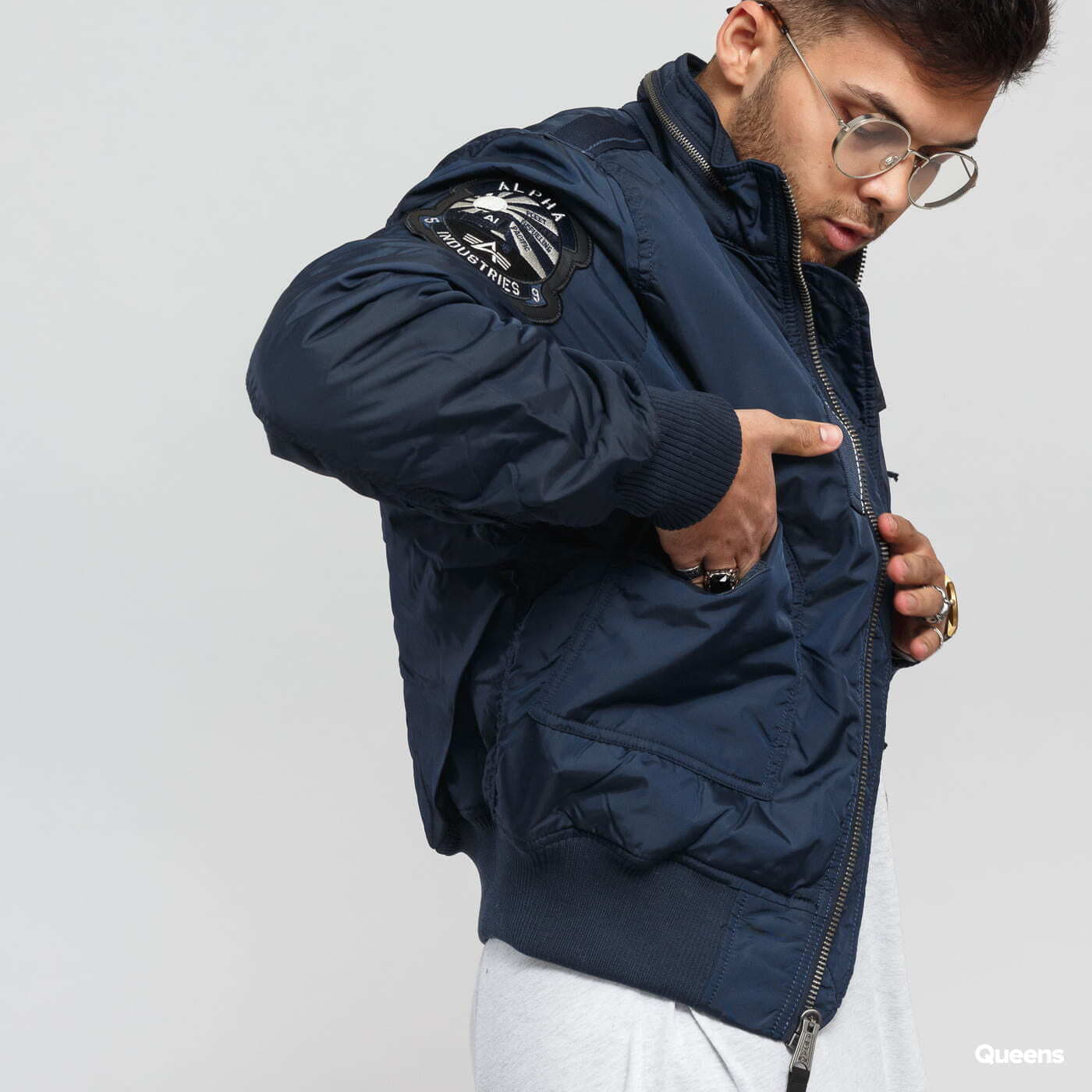 Men s jackets Alpha Industries Engine navy Footshop