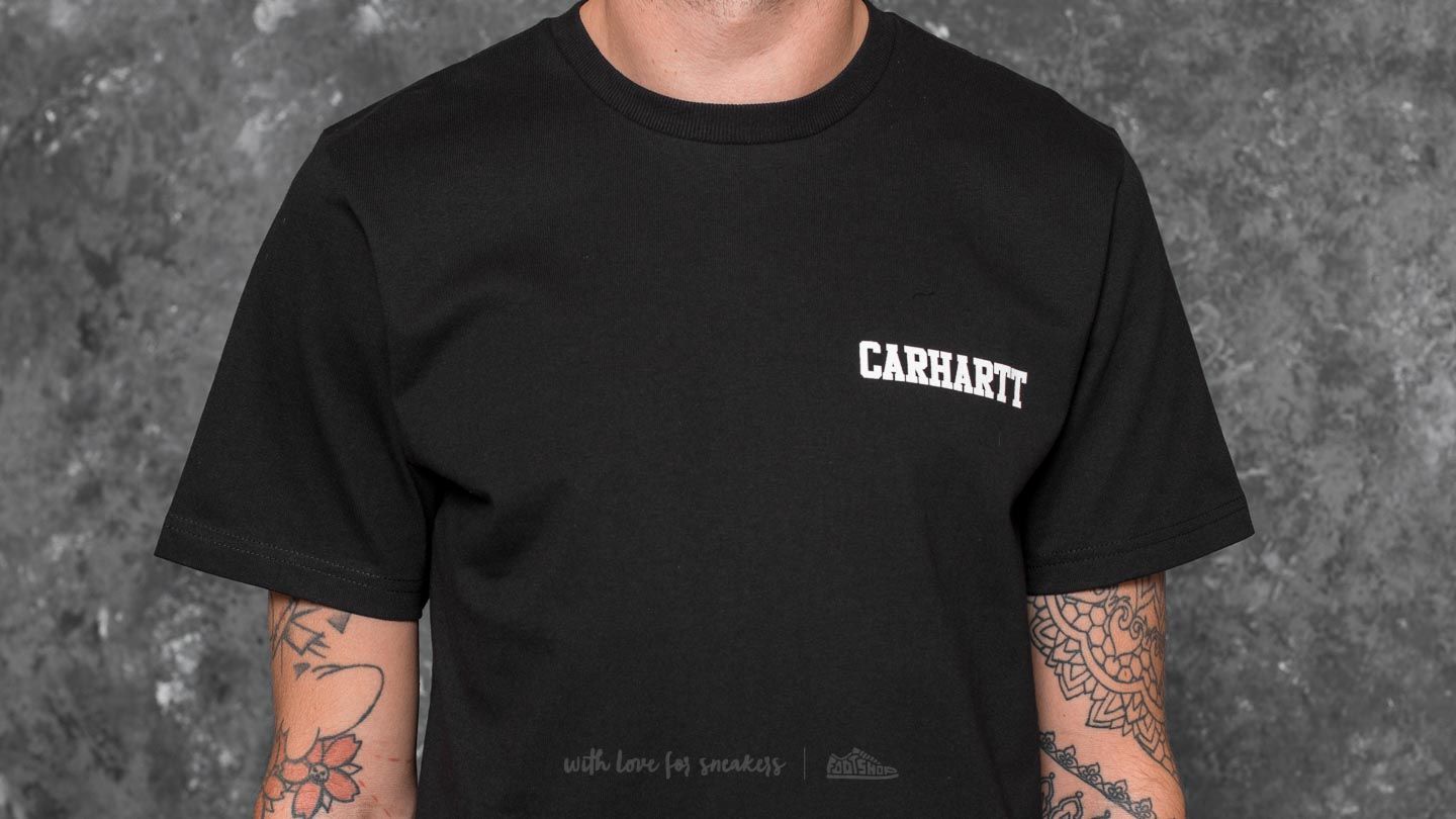 Camisetas Carhartt WIP College Script T-Shirt Black/ White