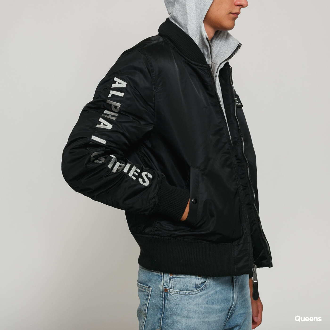 Men's jackets Alpha Industries MA-1 D-Tec SE Black / Grey