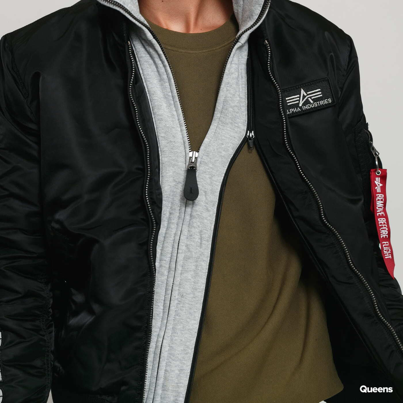 Men's jackets Alpha Industries MA-1 D-Tec SE Black / Grey