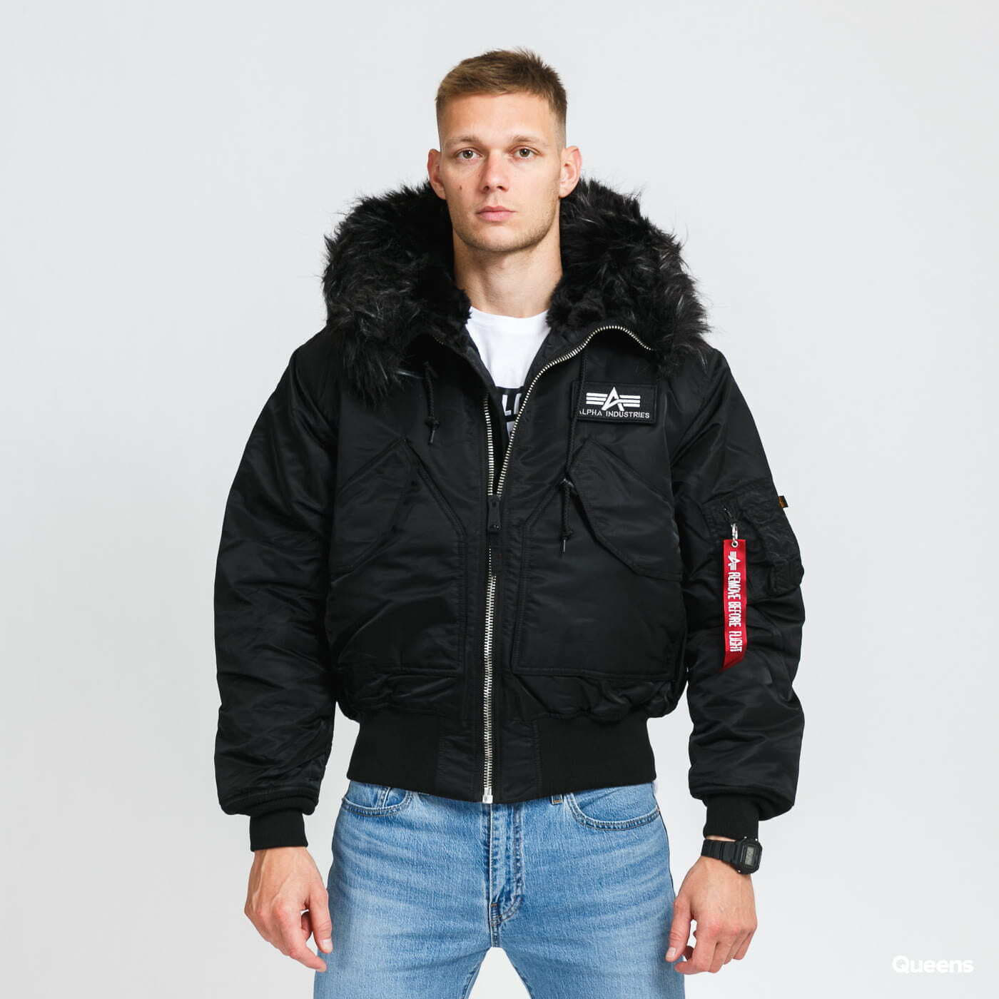 Bunda Alpha Industries 45P Hooded Custom Black XXL