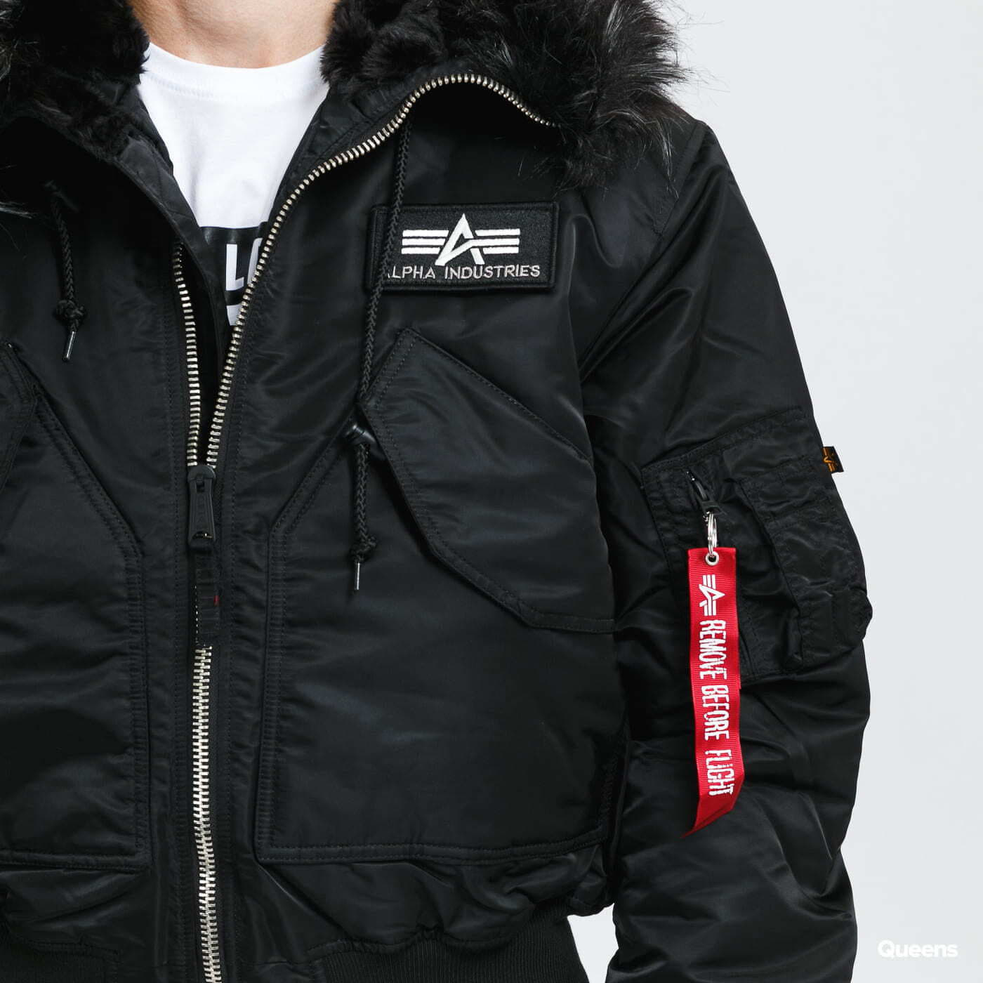 Férfi kabátok Alpha Industries 45P Hooded Custom Black