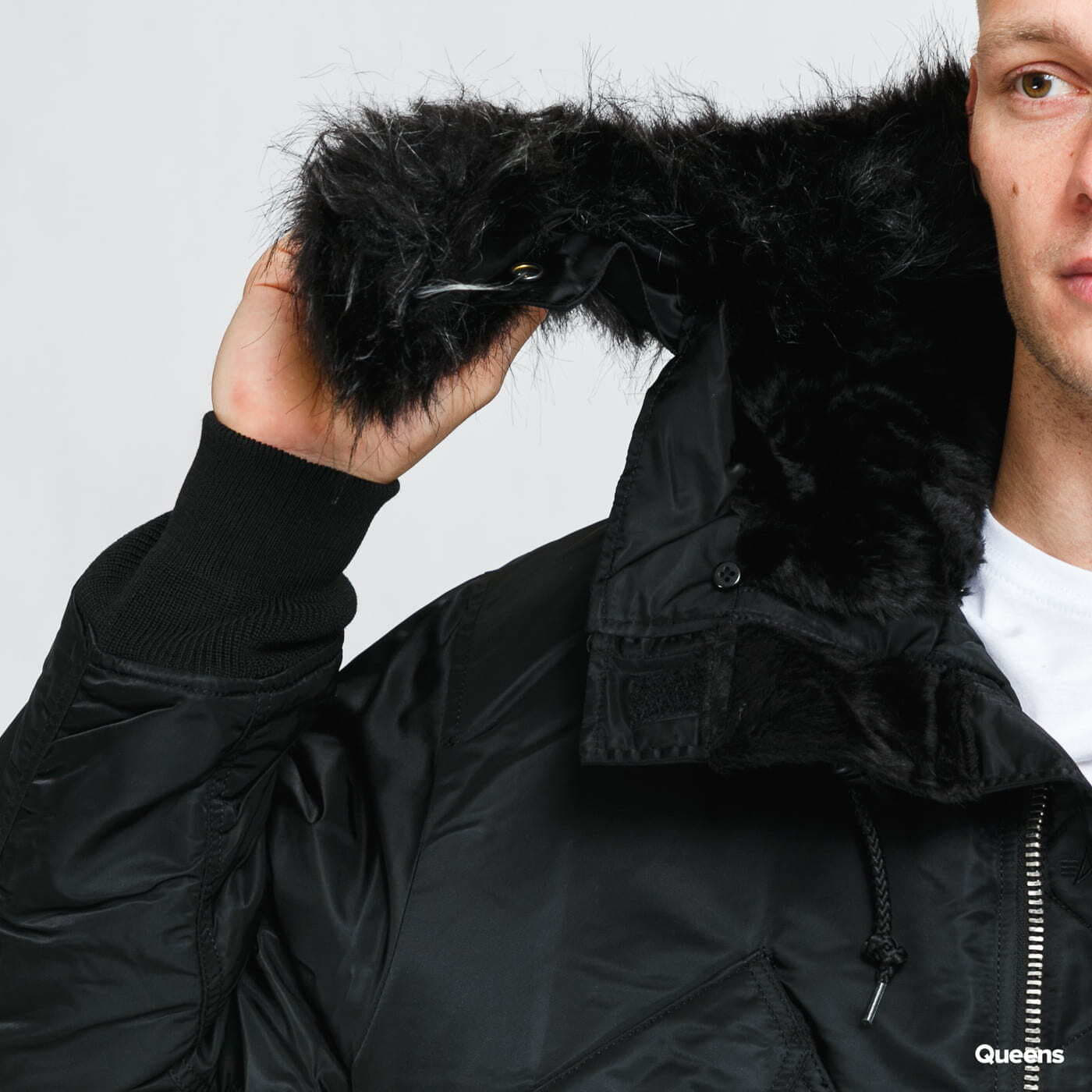 Férfi kabátok Alpha Industries 45P Hooded Custom Black