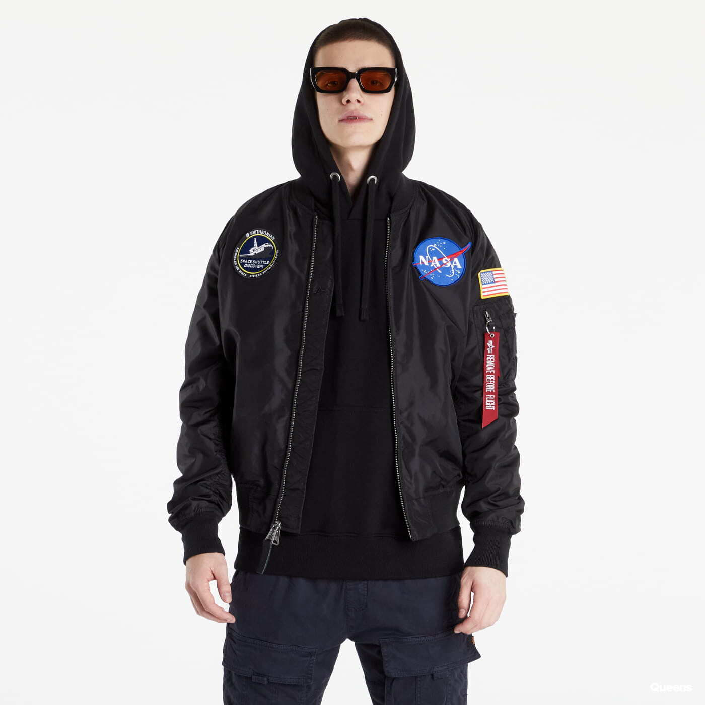Herenjassen Alpha Industries MA-1 TT NASA Reversible II Black