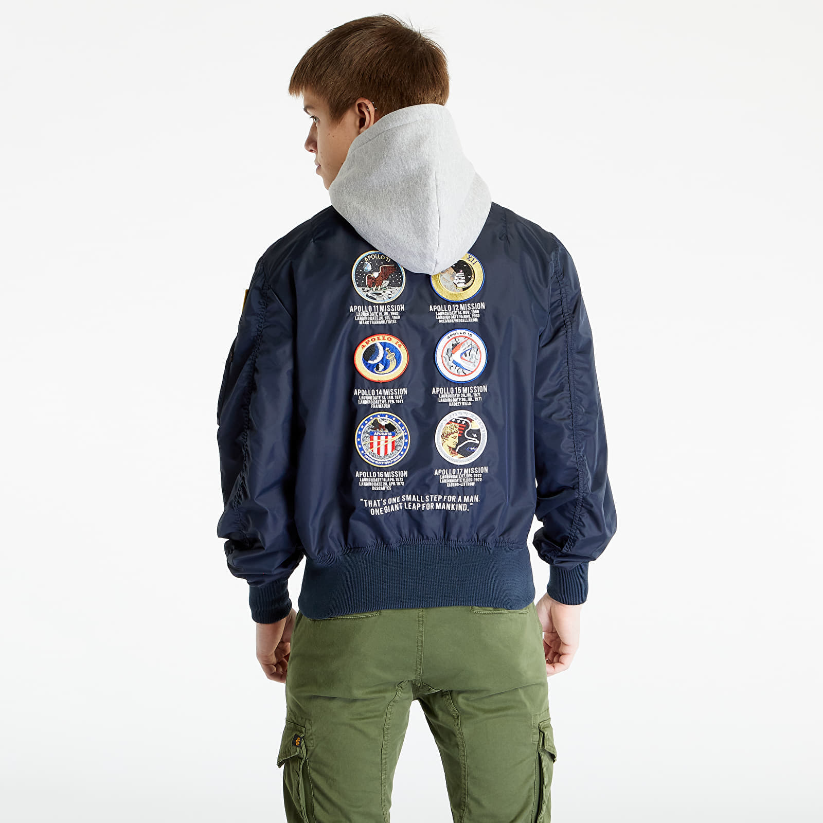 Bluzy z kapturem Alpha Industries MA-1 Zip Hood Apollo Rep Blue