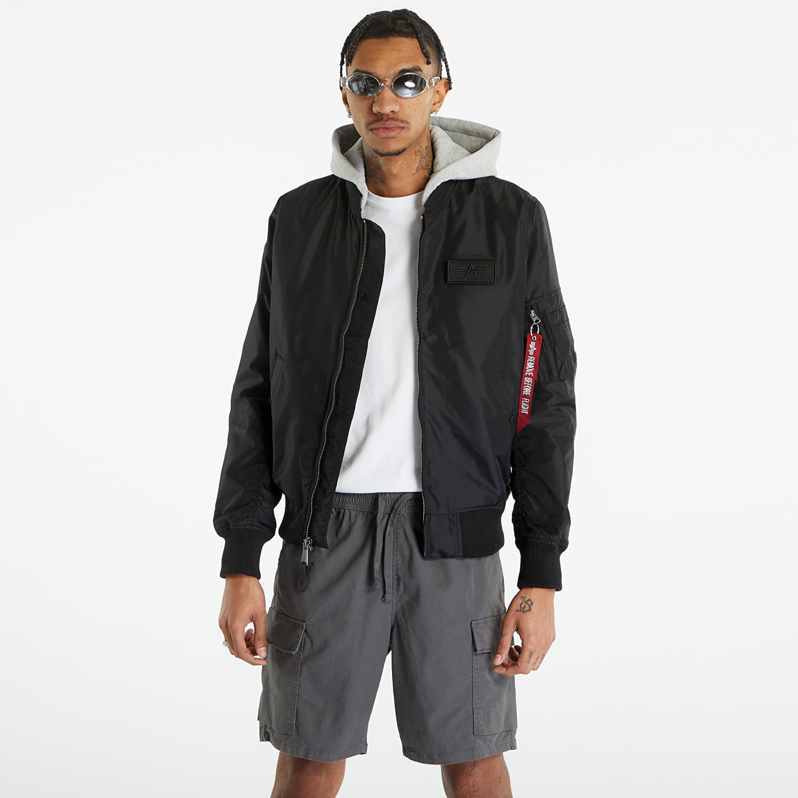 Herrenjacken Alpha Industries MA-1 TT Hood Black