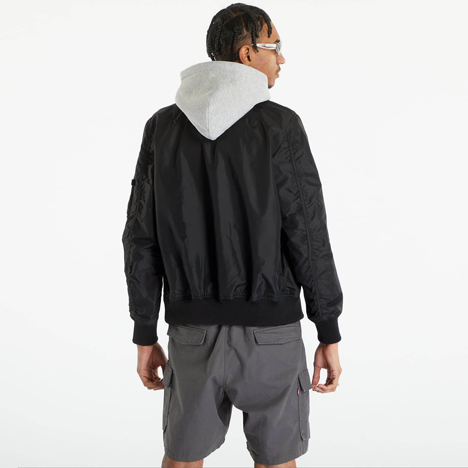 Herrenjacken Alpha Industries MA-1 TT Hood Black
