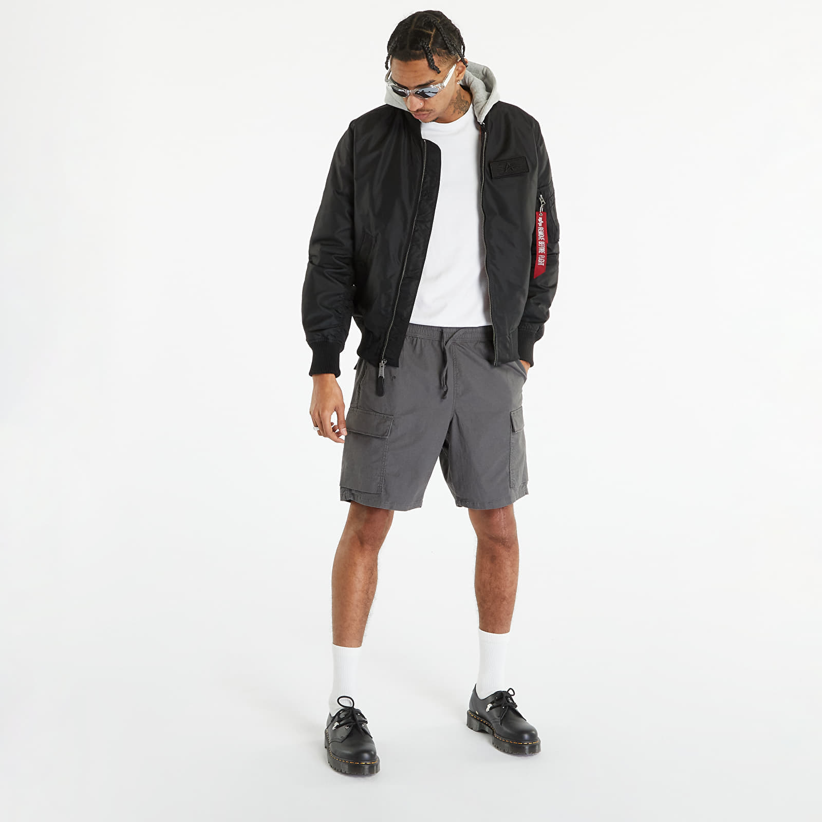 Herrenjacken Alpha Industries MA-1 TT Hood Black