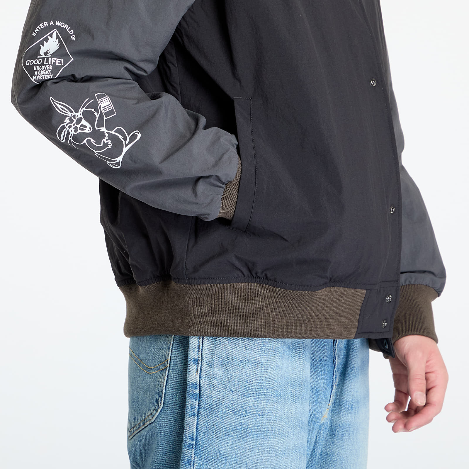 Men's jackets Vans Crazy Eddy Baseball Jacket Black/ Asphalt