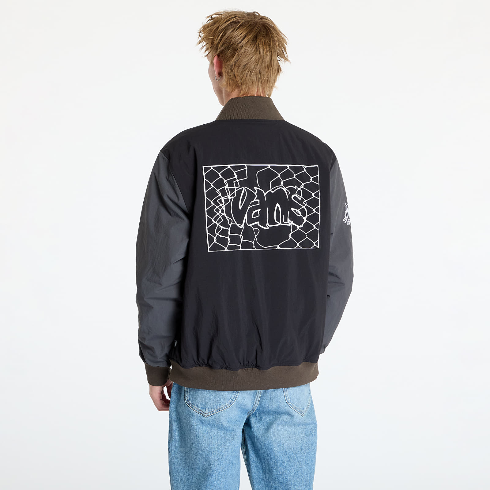 Men's jackets Vans Crazy Eddy Baseball Jacket Black/ Asphalt