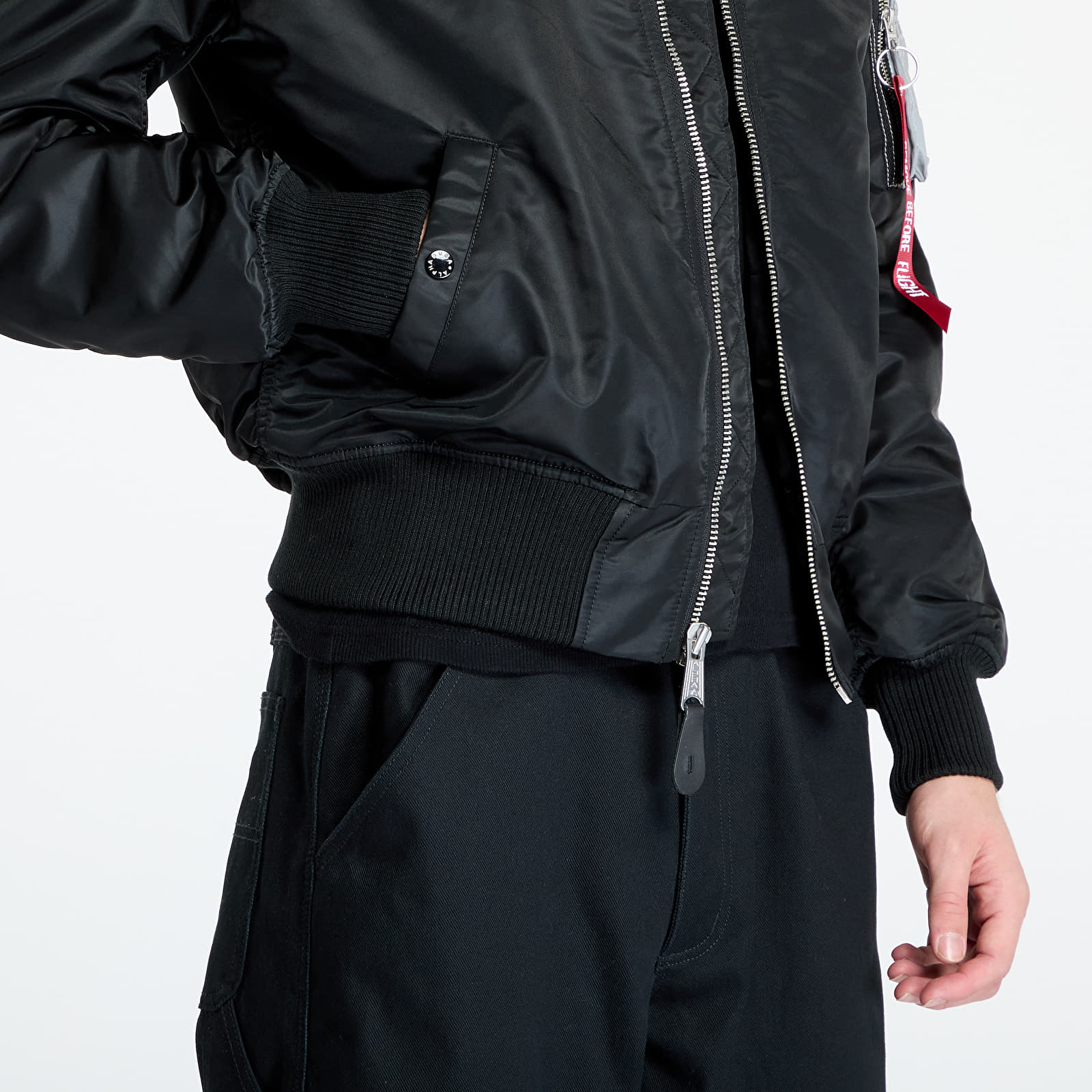 Giacche da uomo Alpha Industries MA-1 VF Hood Dark Side Black/ Reflective