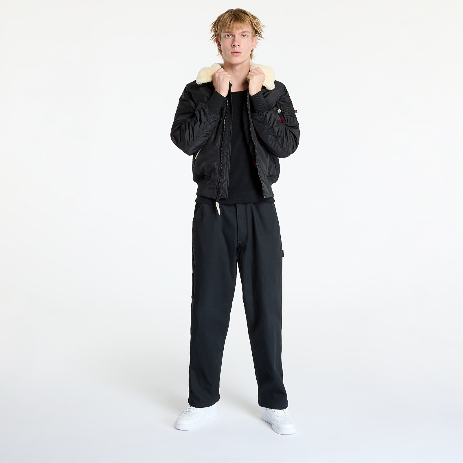 Herrenjacken Alpha Industries Injector III Black/ Beige
