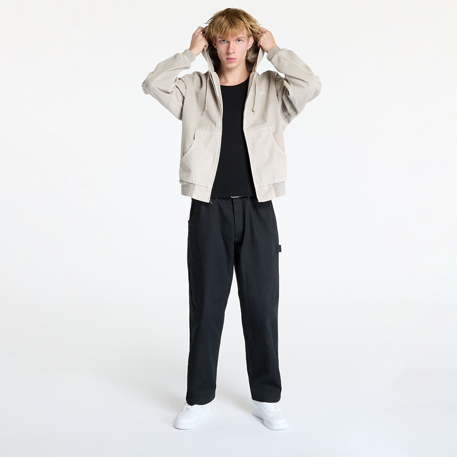 Vyriškos striukės Nike Life Men's Full-Zip Unlined Jacket Light Iron Ore/ Light Iron Ore