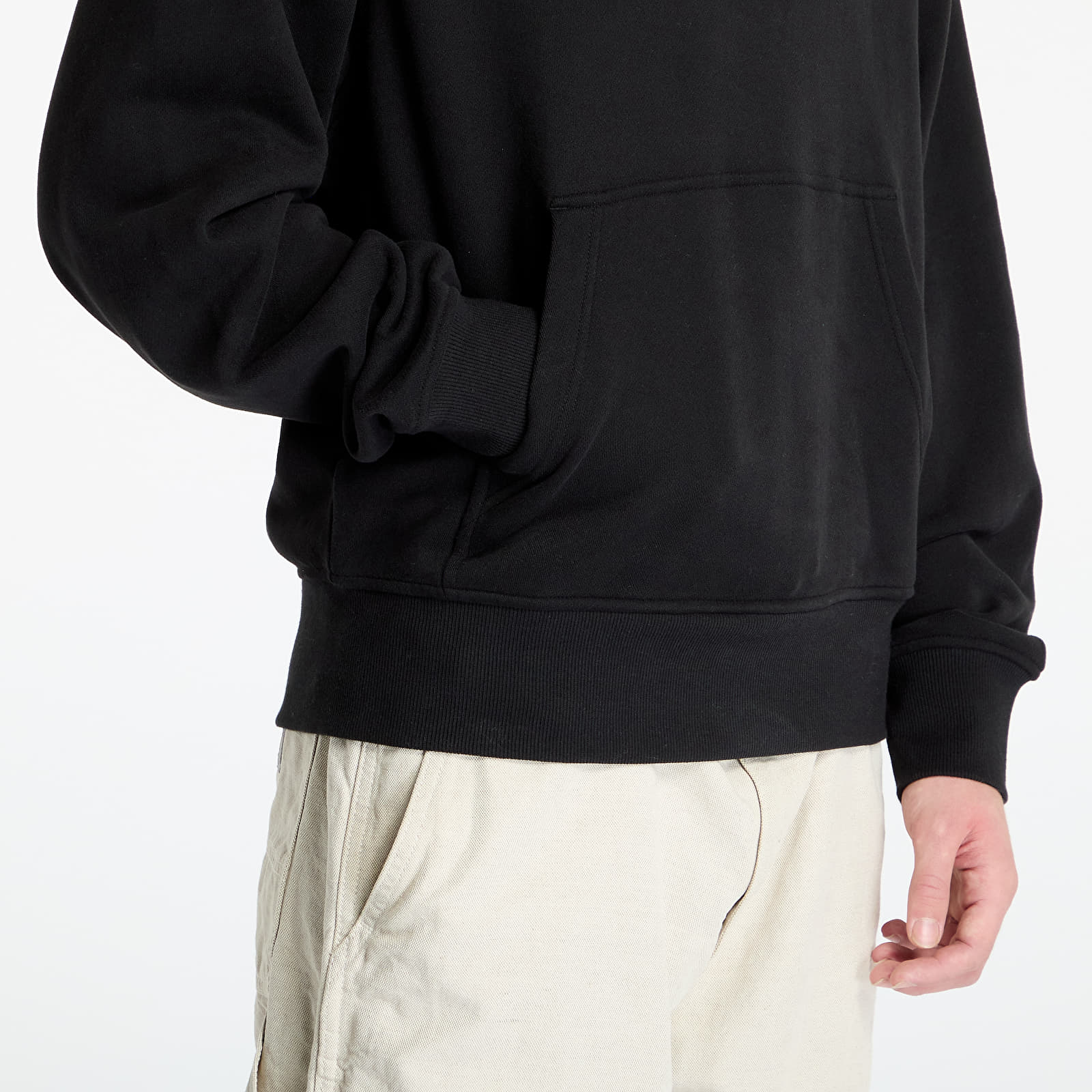 Pánske mikiny Calvin Klein Jeans Embroidered Box Hoodie Black
