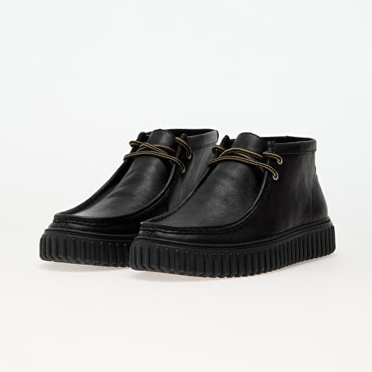 Clarks originals black leather outlet
