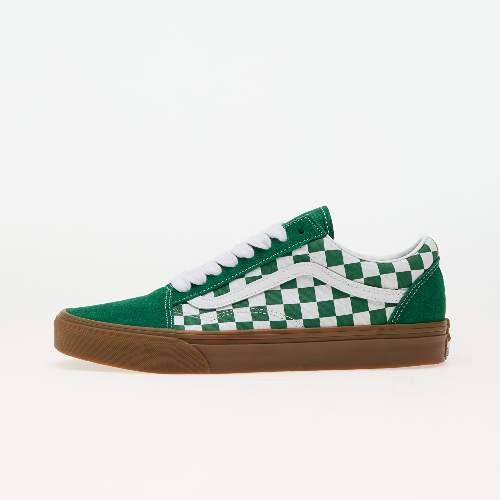 Herren Sneaker und Schuhe Vans Old Skool Fat Lace Checker Green