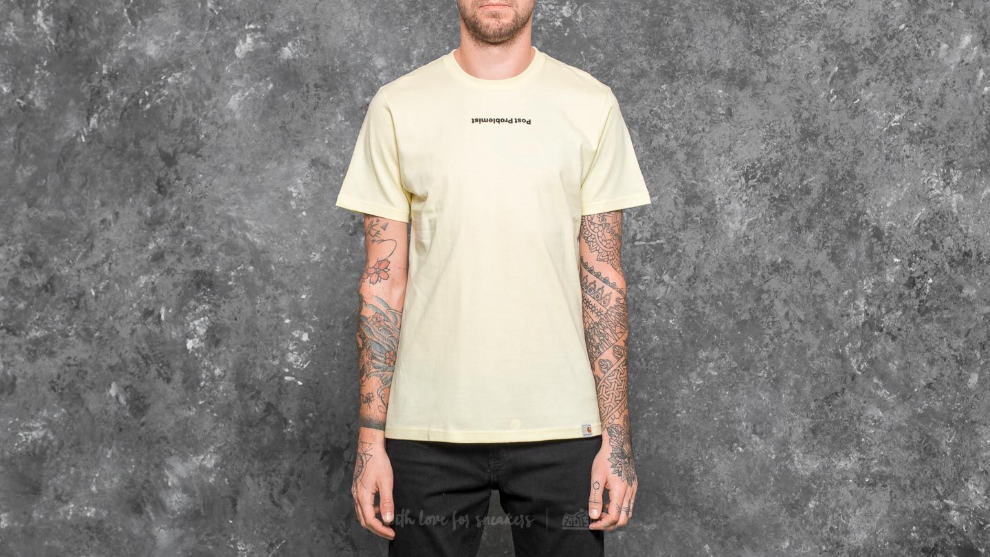 T-shirts Carhartt WIP Shortsleeve Post Problemist T-Shirt Soft Yellow/ Black
