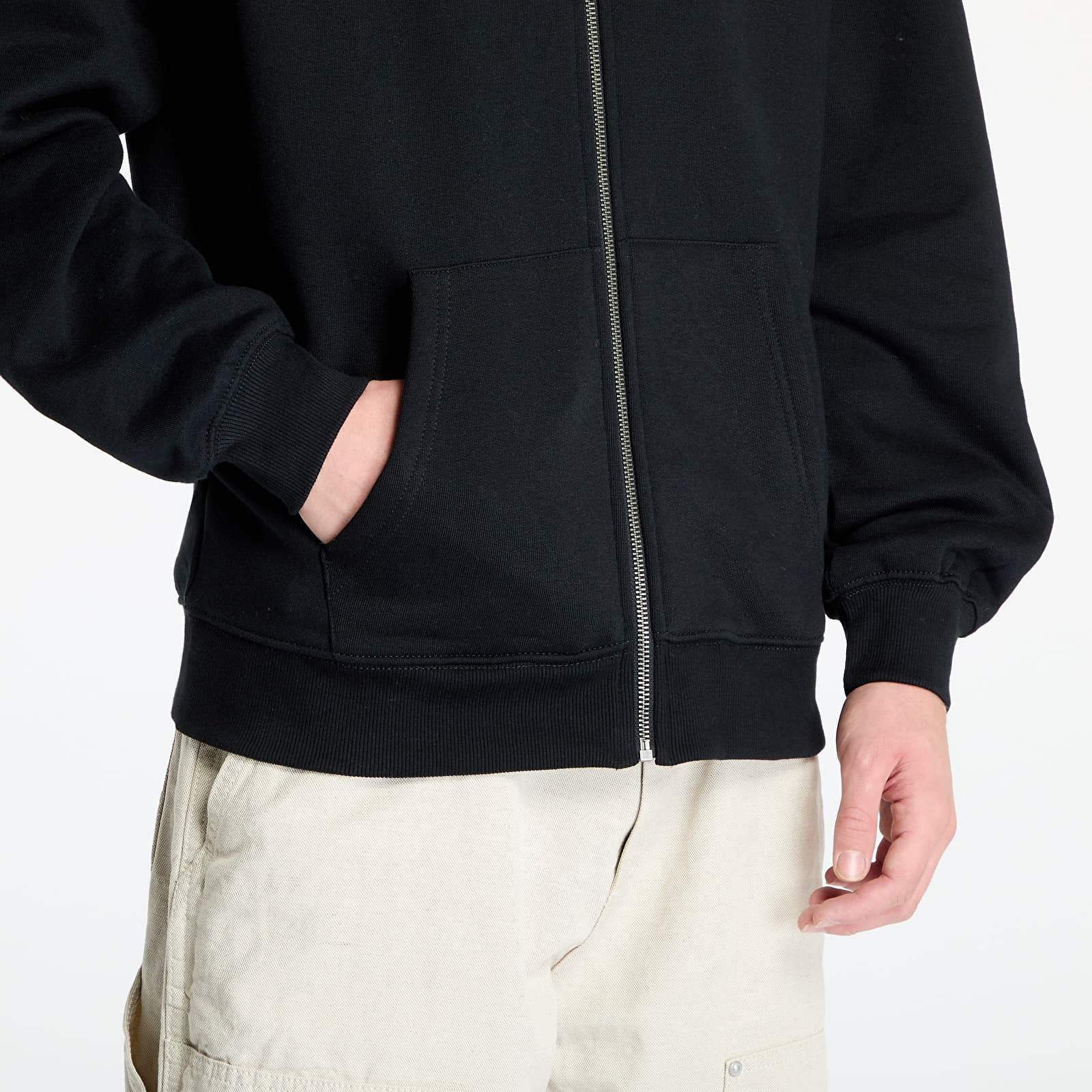 Felpe con cappuccio uomo Wasted Paris Kingdom Curve Zip Hoodie Black