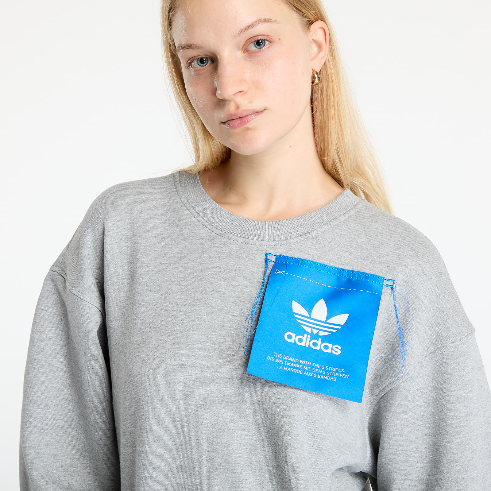 Adidas Originals Sweatshirt KSENIA Tag Female Grey Melange Size S