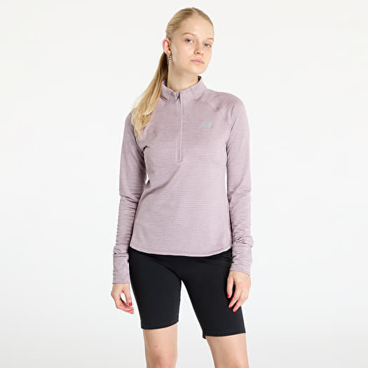 New Balance Athletics Heat Grid Half Zip Ice Wine Heather