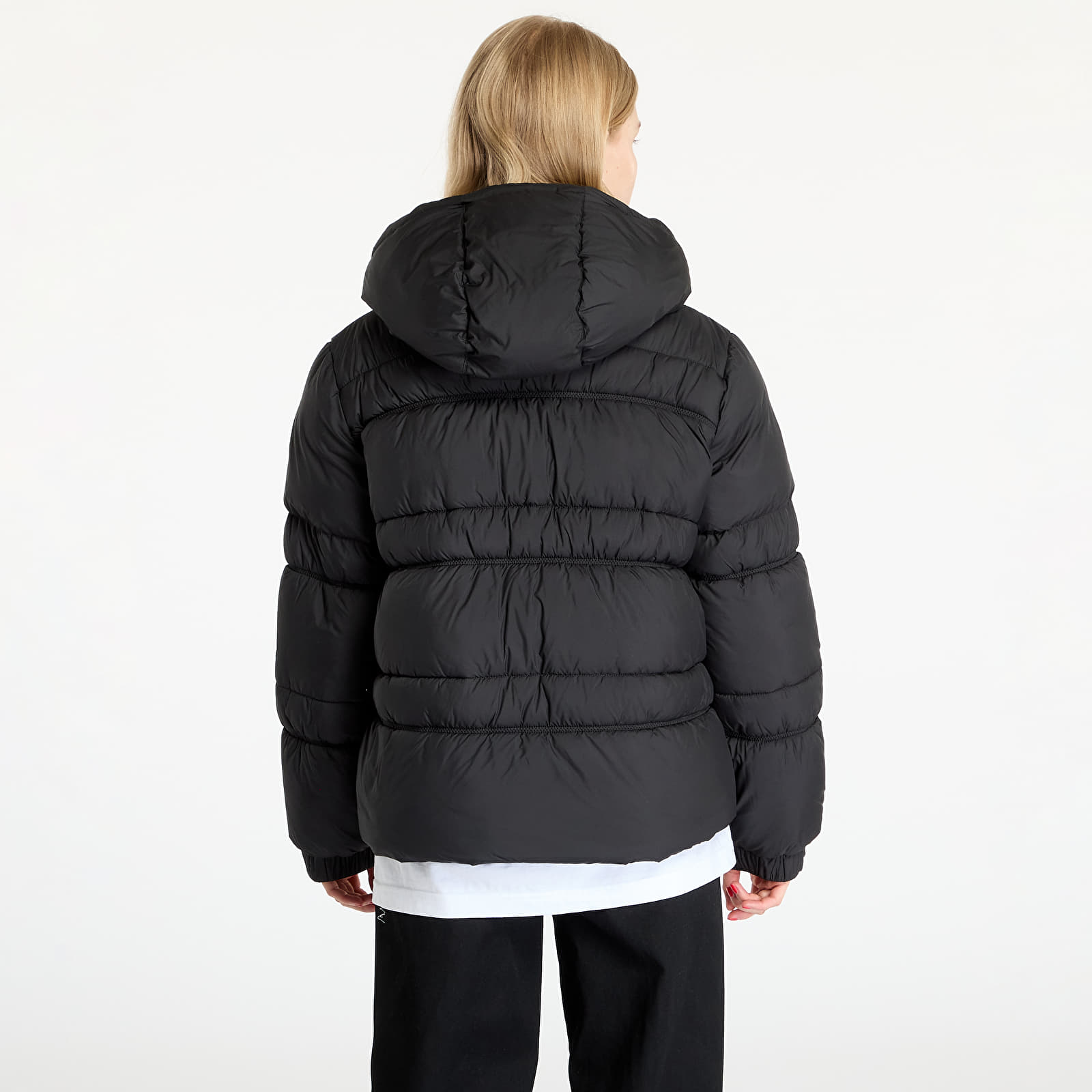 Giacche da donna Tommy Jeans Quilt Rouch Tape Jacket Black