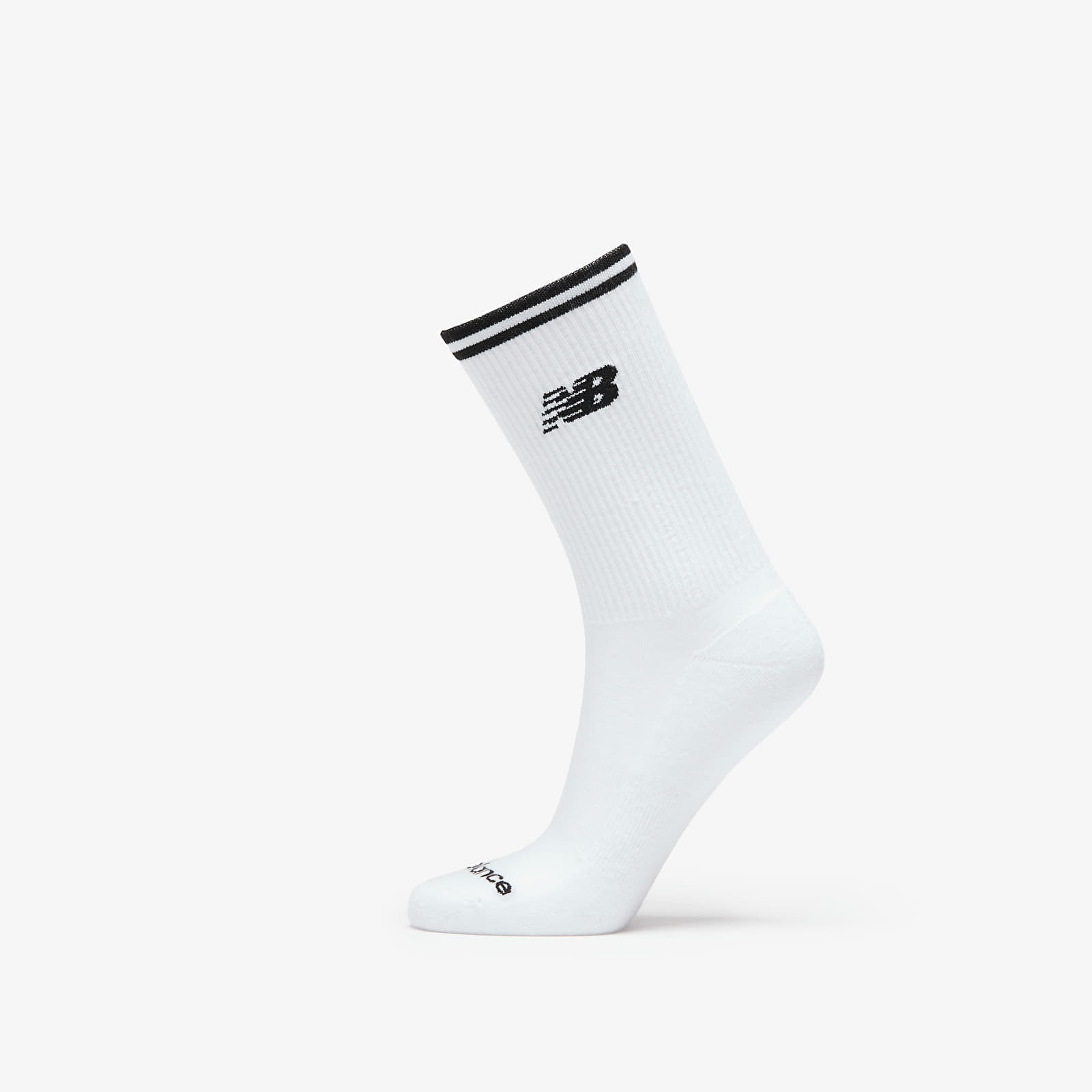 New Balance Running Stripe Midcalf Socks 2-Pack Black/ White - 1 | YEO