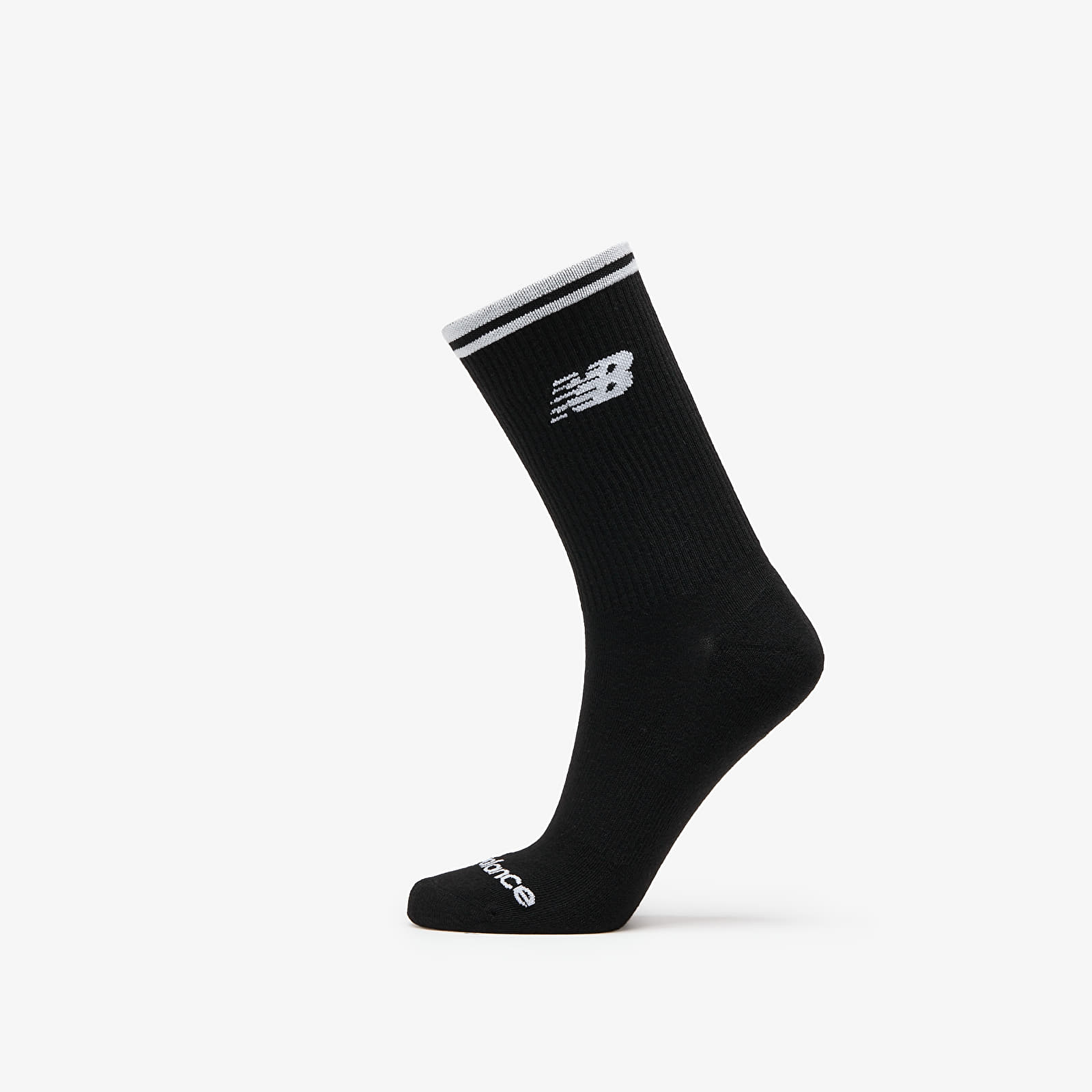 Ponožky New Balance Running Stripe Midcalf Socks 2-Pack Black/ White