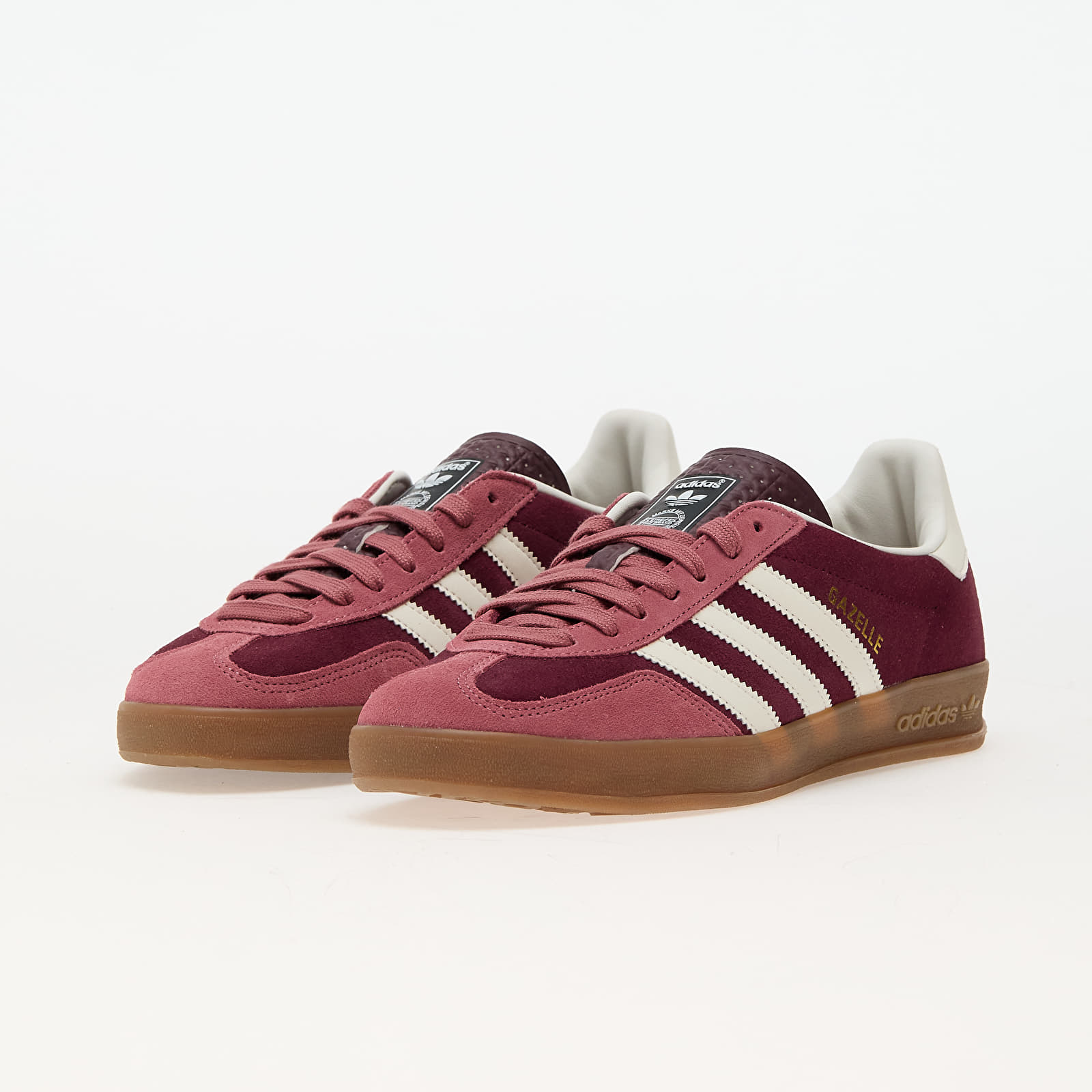 Încălțăminte și sneakerși pentru bărbați adidas Gazelle Indoor Maroon/ Ftw White/ Preloved Crimson