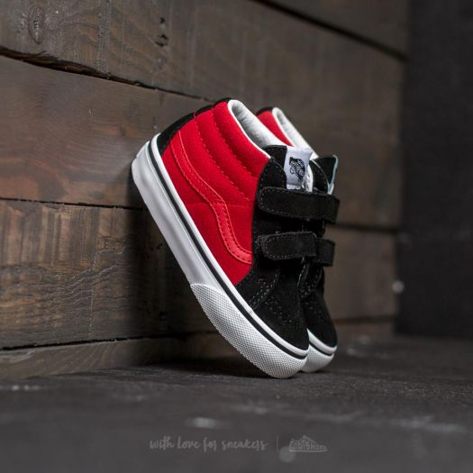 Chaussures et baskets enfants Vans Sk8 Mid Reissue V 2 Tone Black Racing Red Footshop