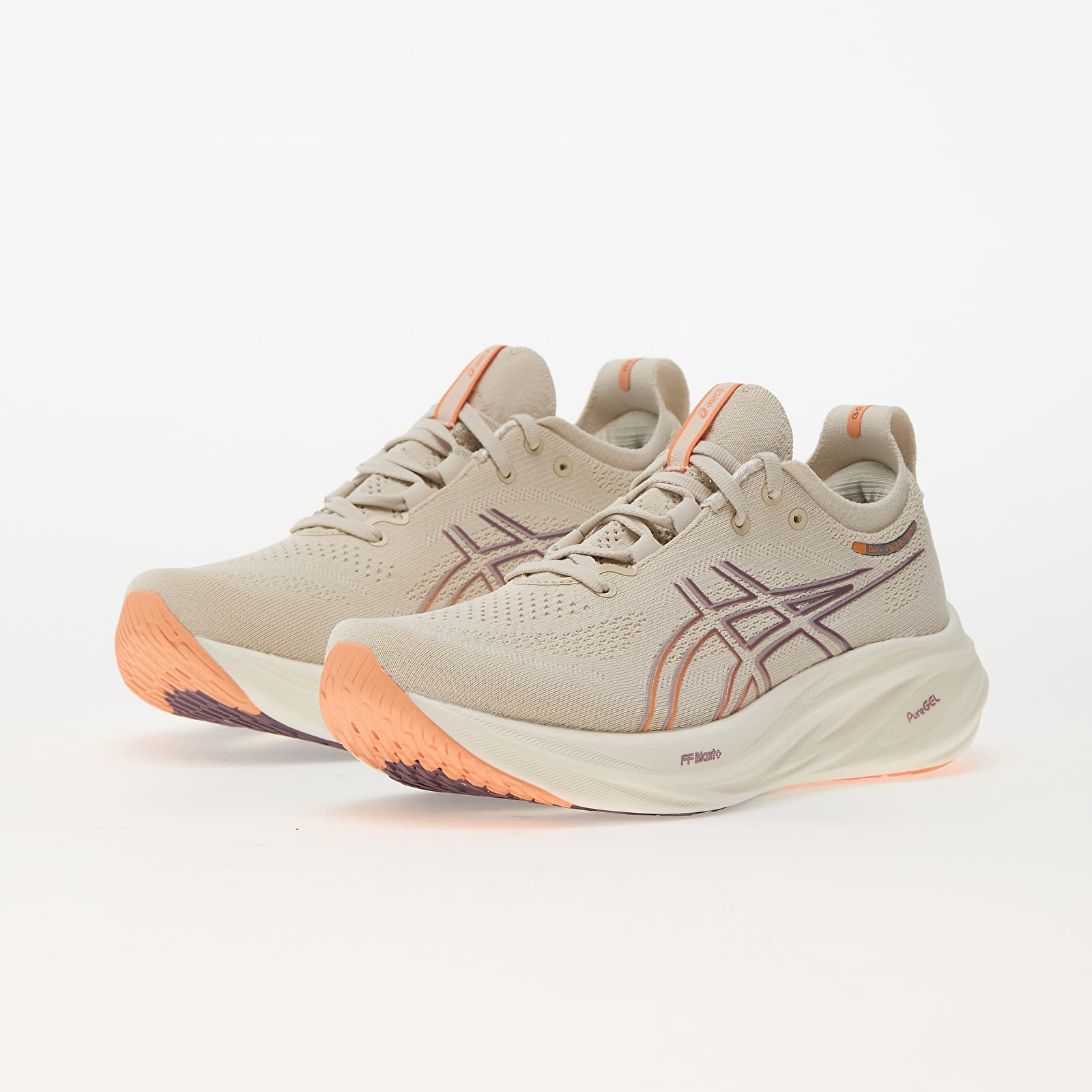 Women's shoes Asics Gel-Nimbus 26 Oatmeal/ Faded Orange