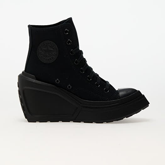 Black wedge converse on sale