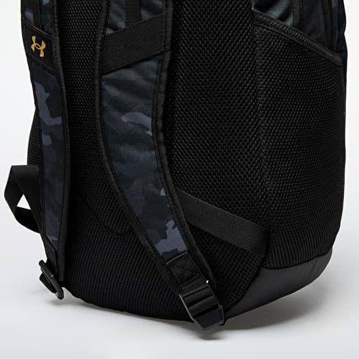 Men s backpacks Under Armour Hustle 6.0 Backpack Black Black Metallic Gold Footshop