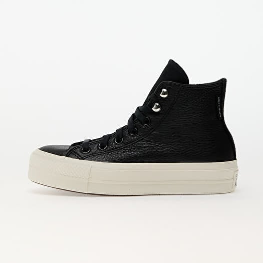 Converse Chuck Taylor All Star Lift Platform Water Repellent Leather Sneakers Black Size 8 Shopbop
