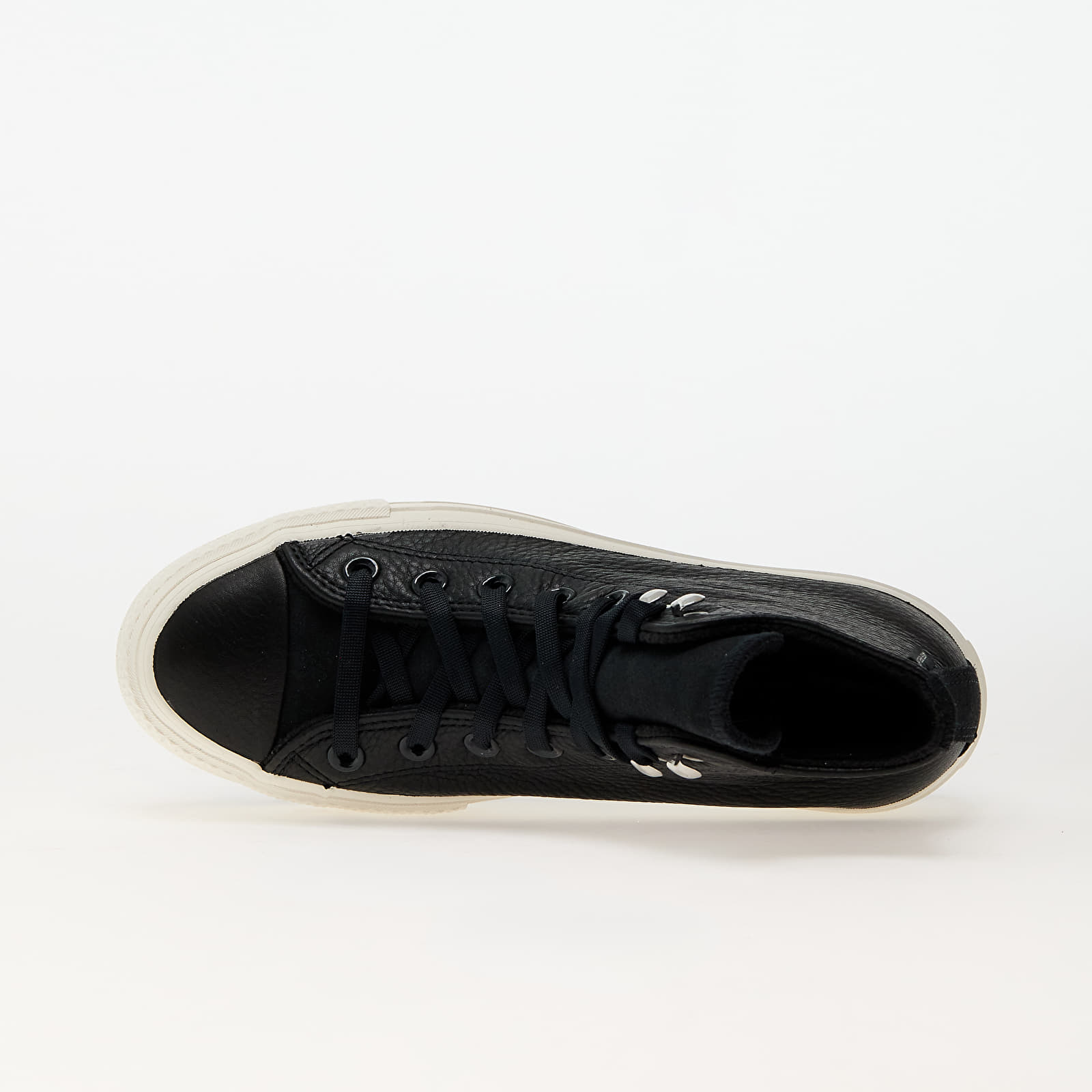 Women's shoes Converse Chuck Taylor All Star Lift Platform Water Repellent Leather Black/ Black/ Egret