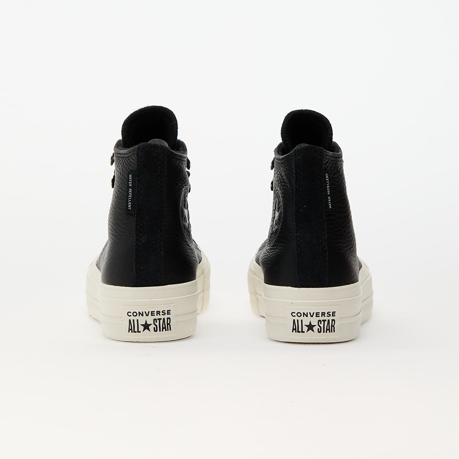 Women's shoes Converse Chuck Taylor All Star Lift Platform Water Repellent Leather Black/ Black/ Egret