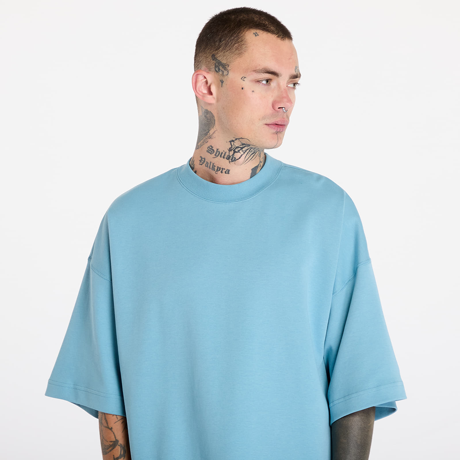 Tricou Nike Tech Fleece Shortsleeve Top Denim Turquoise/Denim Turquoise - 1 | YEO