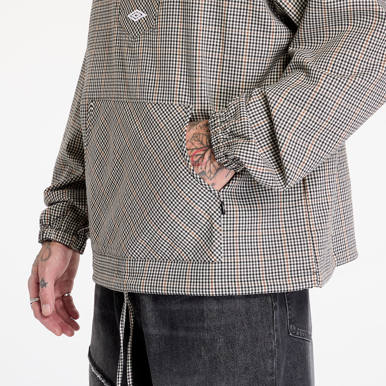 Moške jakne Umbro by Slam Jam Masked Club Check Anorak Jacket Black/ White