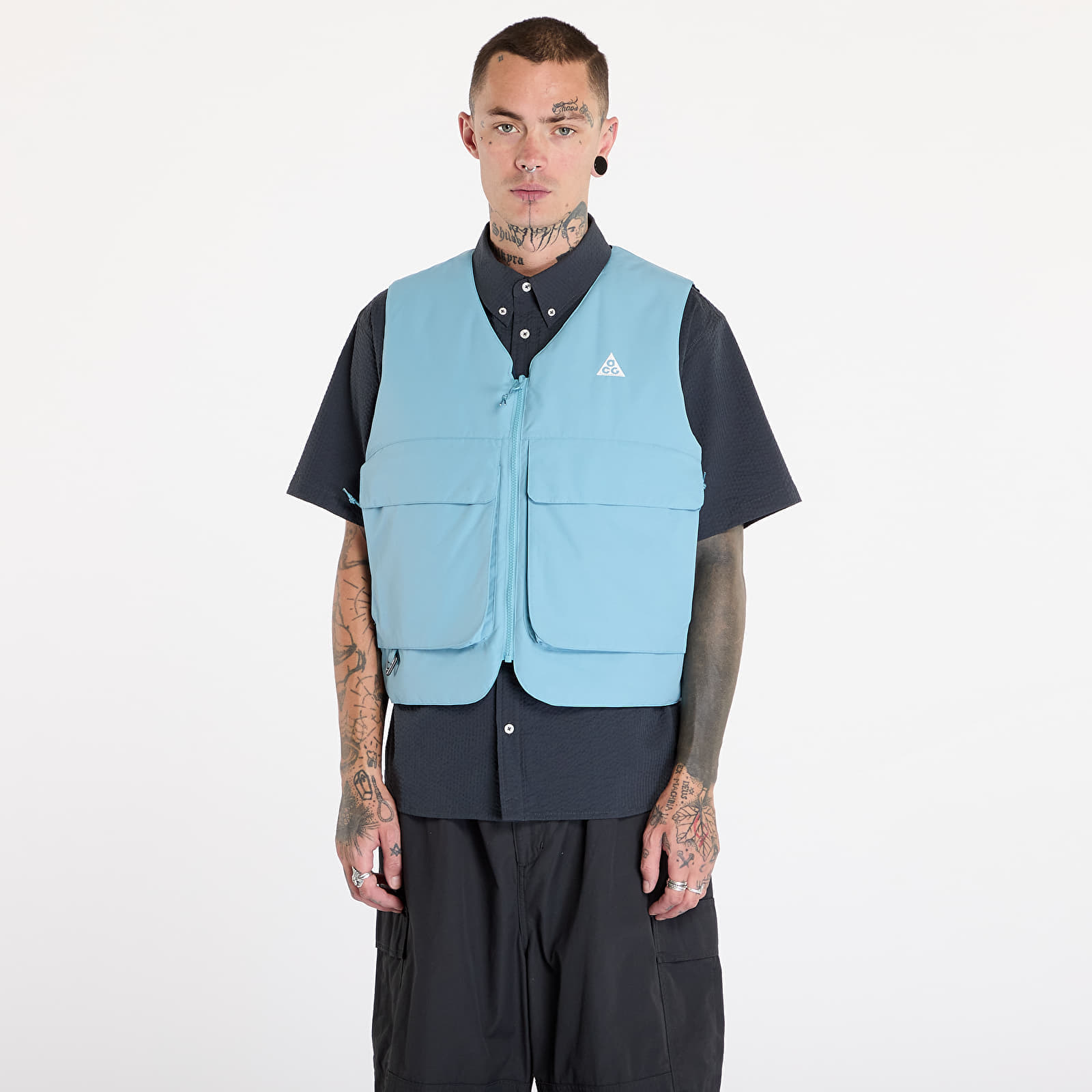 Weste Nike ACG "Skull Peak" PrimaLoft® Reversible Vest UNISEX Denim Turquoise/ Armory Navy/ Summit White XL