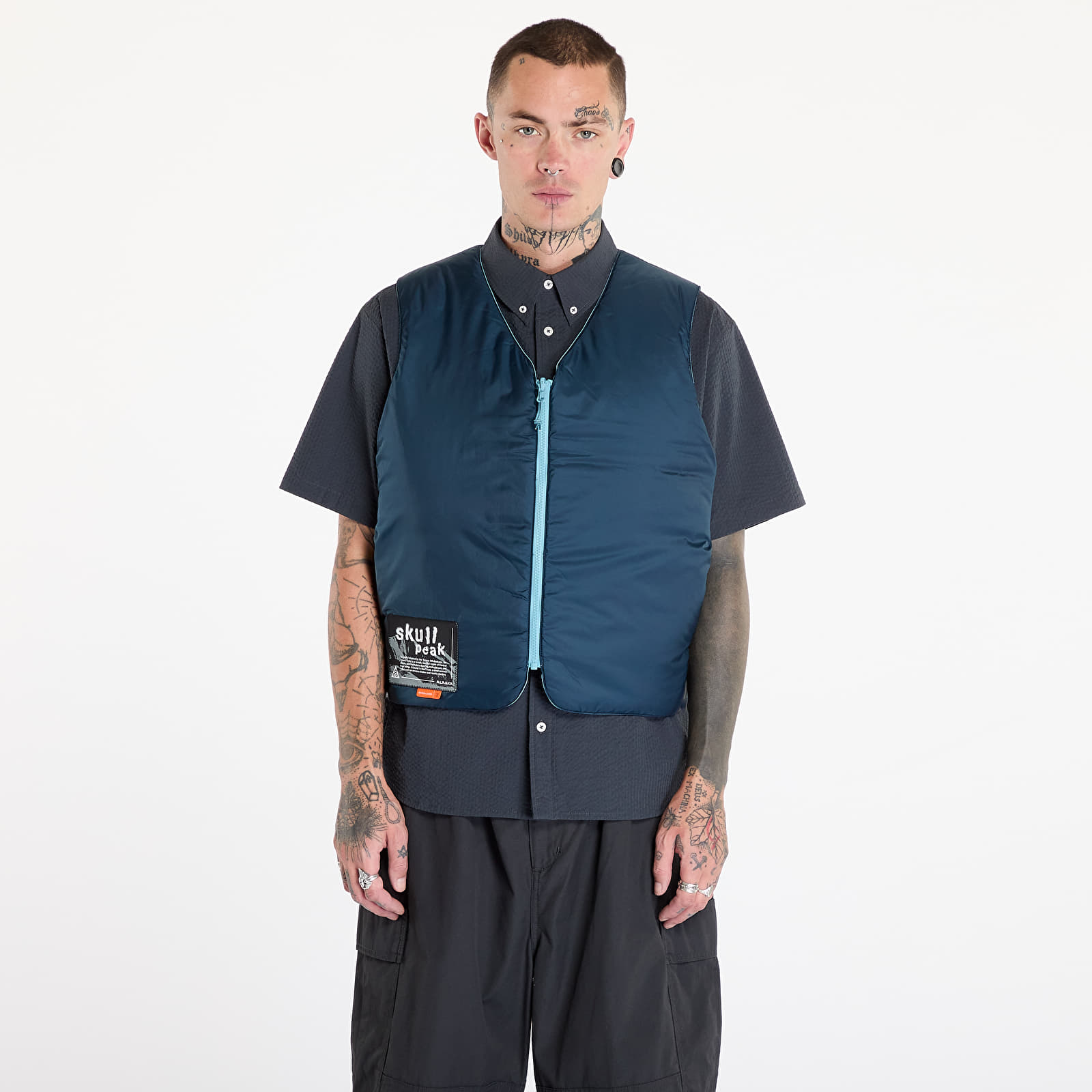 Vests Nike ACG "Skull Peak" PrimaLoft® Reversible Vest UNISEX Denim Turquoise/ Armory Navy/ Summit White